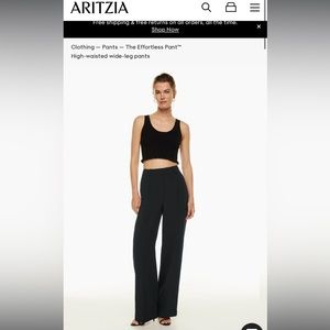 BRAND NEW WITH TAGS Aritzia Wilfred Effortless Pants in Black size 4 Regular